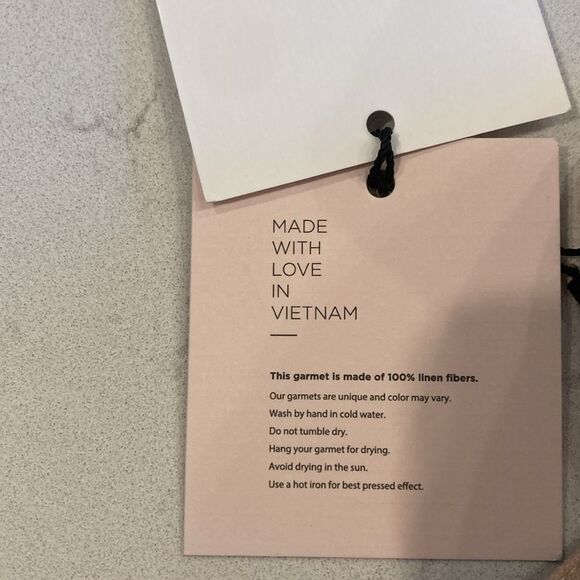 NEW LANHTROPY 100% Linen Lux High Rise Tan Sand Classic Summer Shorts XL - Picture 7 of 8